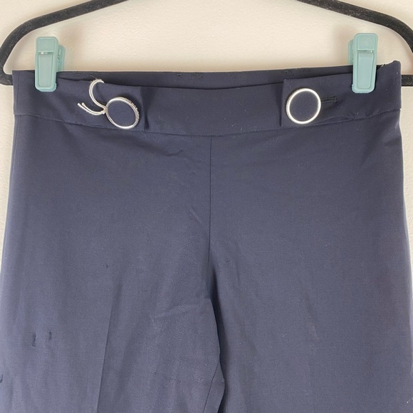 Tory Burch Navy Blue Sailor Style Pants Trousers Women's Size 2 - Picture 8 of 9